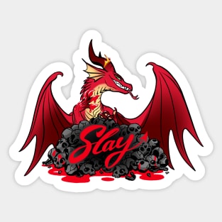 Slay Queen Red Dragon Sticker